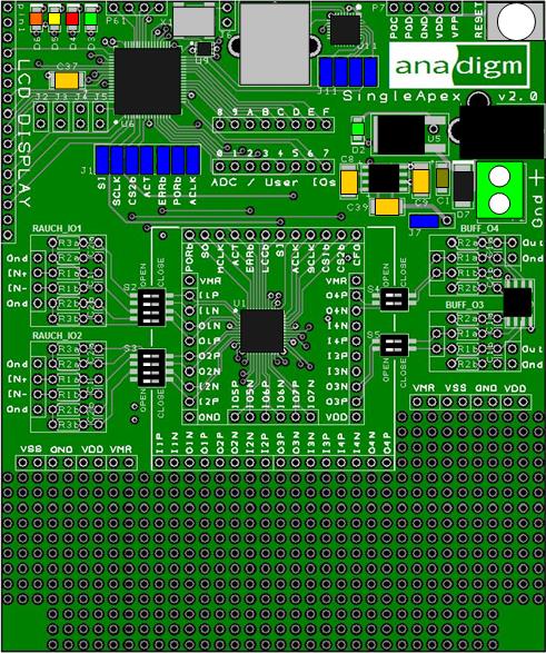 AN231K04-SING1 Single FlexAnalog™ FPAA Development Board